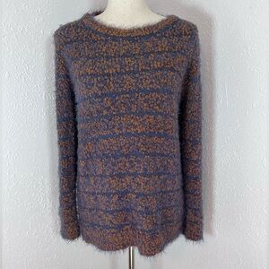 Yest Eyelash Knit Striped Sweater